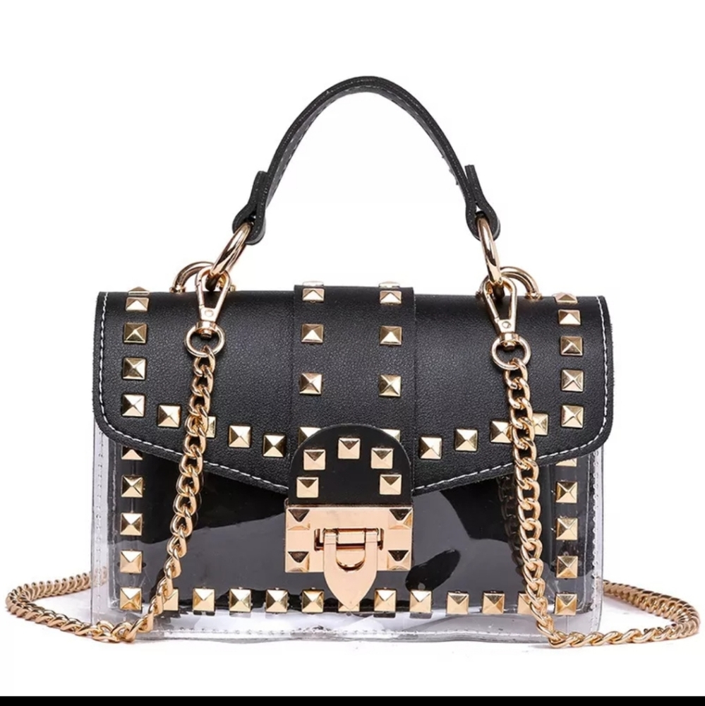 Studded Black and Gold Crossbody Bag Brand New Reposhing. Never Used